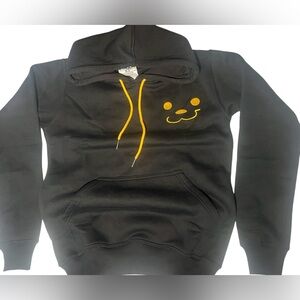 Black Hoodie with Yellow graphic Accents XS